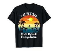 Je suis retraité, il est 5 Heures Partout Retraite 2026 T-Shirt Graphique avec Valeur, Homme, Noir, M