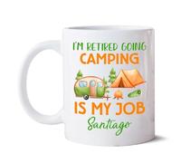 Je Suis Retraité, Le Camping Est Mon Métier. Mug Durable Tasse À Thé Drôle Tasse À Café Cadeau Mignon Pour Pâques Collègue Anniversaire 330 Ml