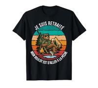 Je suis Retraite Mon Boulot Est Aller A La Peche Ours T-Shirt