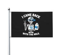 Je suis revenu avec le drapeau du lait, drapeau double face cool pour chambre de garçon 90 x 150 cm, je suis revenu avec la tapisserie du lait pour chambre