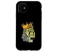 Je suis Roi, Je ne suis Plus Esclave de la Peur d'être Un Enfant de Dieu Lion Coque pour iPhone 11