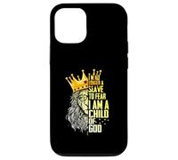 Je suis Roi, Je ne suis Plus Esclave de la Peur d'être Un Enfant de Dieu Lion Coque pour iPhone 12/12 Pro