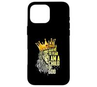 Je suis Roi, Je ne suis Plus Esclave de la Peur d'être Un Enfant de Dieu Lion Coque pour iPhone 16 Pro Max