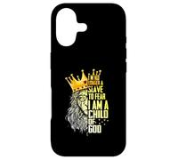 Je suis Roi, Je ne suis Plus Esclave de la Peur d'être Un Enfant de Dieu Lion Coque pour iPhone 17