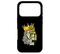 Je suis Roi, Je ne suis Plus Esclave de la Peur d'être Un Enfant de Dieu Lion Coque pour iPhone 17 Pro