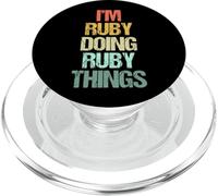 Je suis Ruby Qui Fait Ruby Things - C'est drôle de dire Un nom Mignon Ruby PopSockets PopGrip pour MagSafe