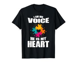 Je suis sa Voix, il est Mon cœur - Autism Awareness Son T-Shirt Graphique avec Valeur