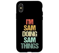 Je suis Sam Qui Fait Sam Things - Funny Saying Cool Name Sam Coque pour iPhone X/XS