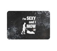 Je suis Sexy Et Je Tonds La Pelouse Tapis De Bain Anti-Salissures Tapis De Douche Lavable en Machine Welcome Paillassons pour Salon Porte Extérieur 40X60Cm