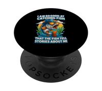 Je suis si doué pour Attraper du Poisson Racontez des Histoires sur Moi, pêcheur PopSockets PopGrip Adhésif