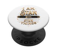Je suis Stan en Train de Faire Une drôle de fête avec Stan Things PopSockets PopGrip Adhésif
