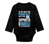 Je Suis Supporter De Marseille Football Body Manches Longues Bébé Bio