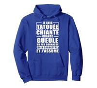 Je suis tatouée Chiante Grande Sweat à Capuche, Unisexe pour Adultes, Bleu Royal, L