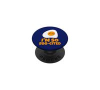 Je suis Tellement excité par Le Jeu de Mots sur Les œufs PopSockets PopGrip Adhésif