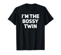Je suis The Bossy Twin Funny Matching Twins T-Shirt