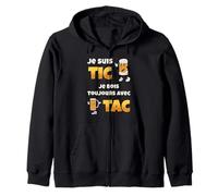 Je suis Tic Je Bois Toujours avec Tac Cadeau Bière Humour Sweat à Capuche