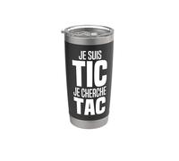 Je Suis TIC Je Cherche TAC - Duo TIC et TAC Deguisement Deux Gobelet isotherme en acier inoxydable double paroi