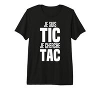Je suis TIC Je Cherche TAC - Duo TIC et TAC Deguisement Deux T-Shirt Haut de Gamme