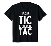 Je suis TIC Je Cherche TAC, Duo TIC et TAC Déguisement Drôle T-Shirt, Enfant, Noir, 2 Ans