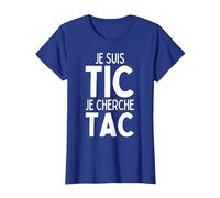 Je suis TIC Je Cherche TAC, Duo TIC et TAC Déguisement Drôle T-Shirt, Femme, Bleu Royal, XL