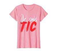 Je suis TIC, TIC Et TAC, Duo Drole Déguisement 2 Personnes T-Shirt, Femme, Rose, L