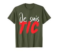 Je suis TIC, TIC Et TAC, Duo Drole Déguisement 2 Personnes T-Shirt, Homme, Olive, M