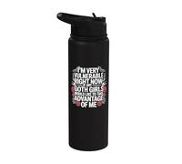 Je suis très vulnérable RN si une fille gothique profite de moi Stainless Steel Insulated Water Bottle