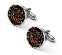 Je suis trop autiste pour ça - Boutons de manchette pour homme - Boutons de manchette tendance - Boutons de manchette pour chemise habillée - Accessoires pour affaires et mariages