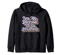 Je suis trop béni pour être Un chrétien rétro stressé Sweat à Capuche