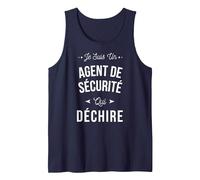 Je suis Un Agent de sécurité Qui déchire Idée Cadeau Drôle Débardeur, Homme, Bleu Marine, XL