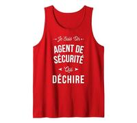Je suis Un Agent de sécurité Qui déchire Idée Cadeau Drôle Débardeur, Homme, Rouge, XL