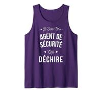 Je suis Un Agent de sécurité Qui déchire Idée Cadeau Drôle Débardeur, Homme, Violet, XL