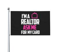 Je suis un agent immobilier Drapeau extérieur de 3 x 5 pieds avec œillet
