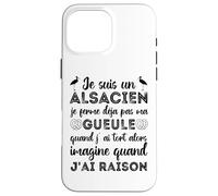 Je suis Un Alsacien Humour Alsace Bas-Rhin 67 Cadeau Coque pour iPhone 16 Pro Max