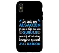 Je suis Un Alsacien Humour Alsace Bas-Rhin 67 Cadeau Coque pour iPhone X/XS