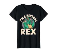 Je suis Un Amoureux des Dinosaures Rex nerveux Futur paléontologue T-Shirt Graphique avec Valeur, Femme, Noir, L