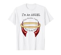 Je suis Un Ange, Les Cornes du Diable brandissent Mon Halo, drôle et Sarcastique T-Shirt