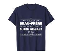 Je suis Un Beau-Frère Fier d'une Belle-Sœur Super Cadeau T-Shirt, Homme, Bleu Marine, XL