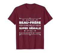 Je suis Un Beau-Frère Fier d'une Belle-Sœur Super Cadeau T-Shirt, Homme, Marron, 3XL