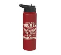Je suis un boomer si tu ne veux pas que tes sentiments te blessent, vas-y Stainless Steel Insulated Water Bottle