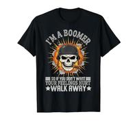 Je suis Un Boomer si tu ne Veux Pas Que tes Sentiments Te blessent, Vas-y T-Shirt Graphique avec Valeur, Homme, Noir, M