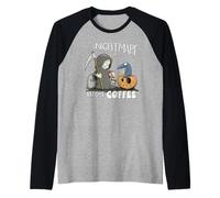 Je suis Un Cauchemar Avant Le café ! Nightmare Before Coffee Manche Raglan