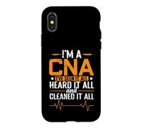 Je suis Un CNA, J'Ai Tout vu Entendu et Tout nettoyé Coque pour iPhone X/XS