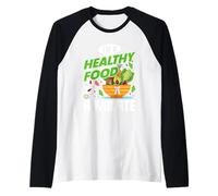 Je suis Un défenseur de l'alimentation Saine Manche Raglan