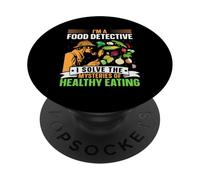 Je suis Un détective Alimentaire, Je résous Les mystères d'une Alimentation Saine PopSockets PopGrip Adhésif