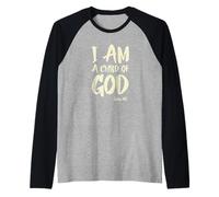 Je suis Un Enfant de Dieu Jean 1:12 Aie Foi en Jésus-Christ Manche Raglan