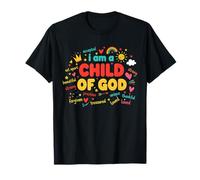 Je suis Un Enfant de Dieu, Une Foi chrétienne d'adoration colorée T-Shirt