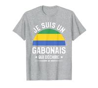 Je suis Un Gabonais Qui Déchire Gabon T-Shirt, Homme, Gris Chiné, M