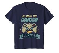 Je suis Un Gamer Cadeau Ado Geek Console Jeux Video T-Shirt, Enfant, Bleu Marine, 8 Ans