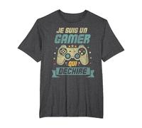 Je suis Un Gamer Cadeau Ado Geek Console Jeux Video T-Shirt, Homme Grandes Tailles, Chiné Foncé, 2X Tall